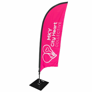 Feather Flag with Double Sided Print with Pole