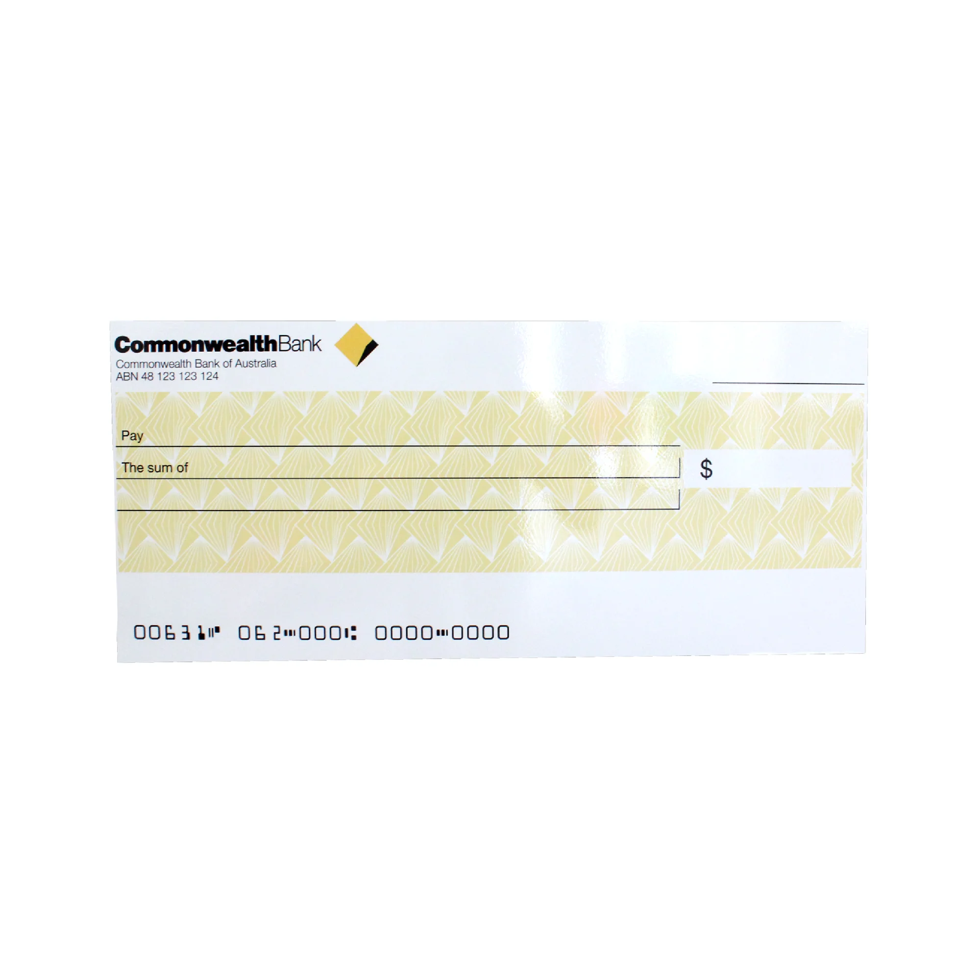 Corflute Novelty Cheque - 1200mm x 535mm x 5mm